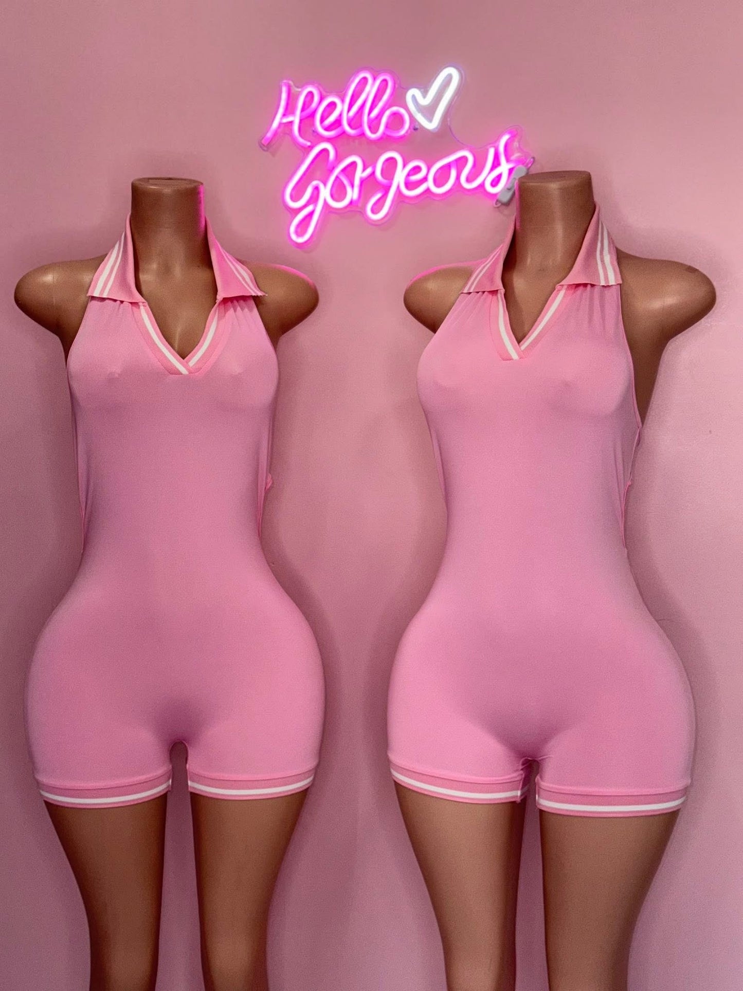 Pink Varsity Vixen Romper