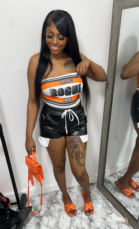 Orange Rogue Tube Top