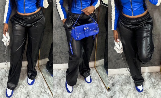 Leather Flare Pants