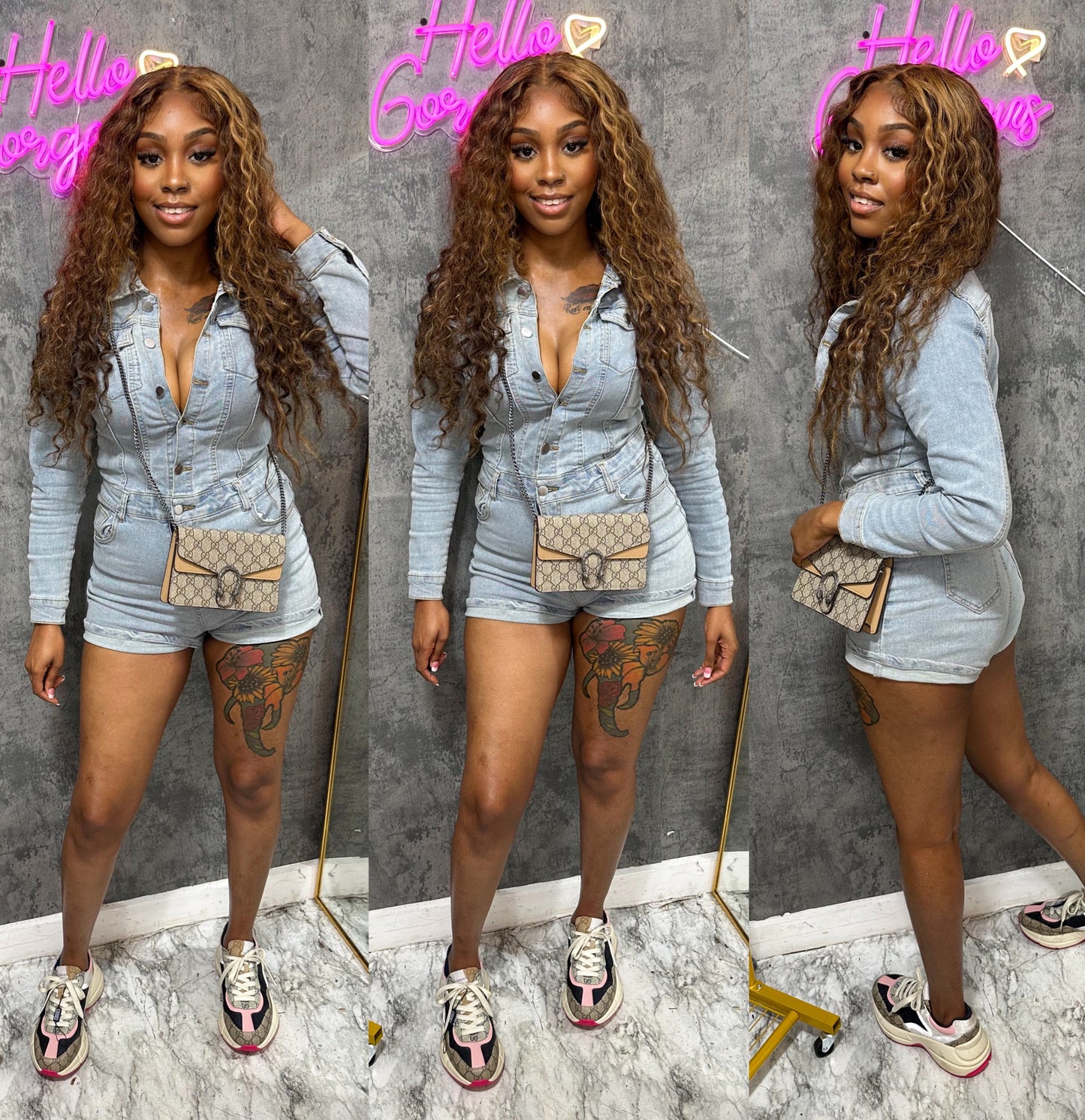 Vixen Denim Romper