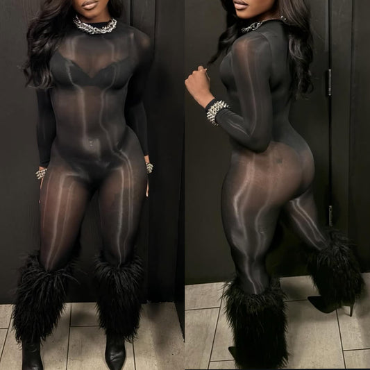 Futuristic See-Thru Jumpsuit
