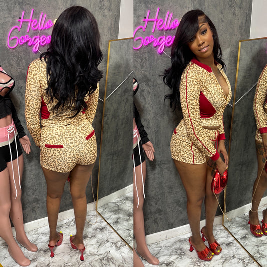 Wild One Red Short Set