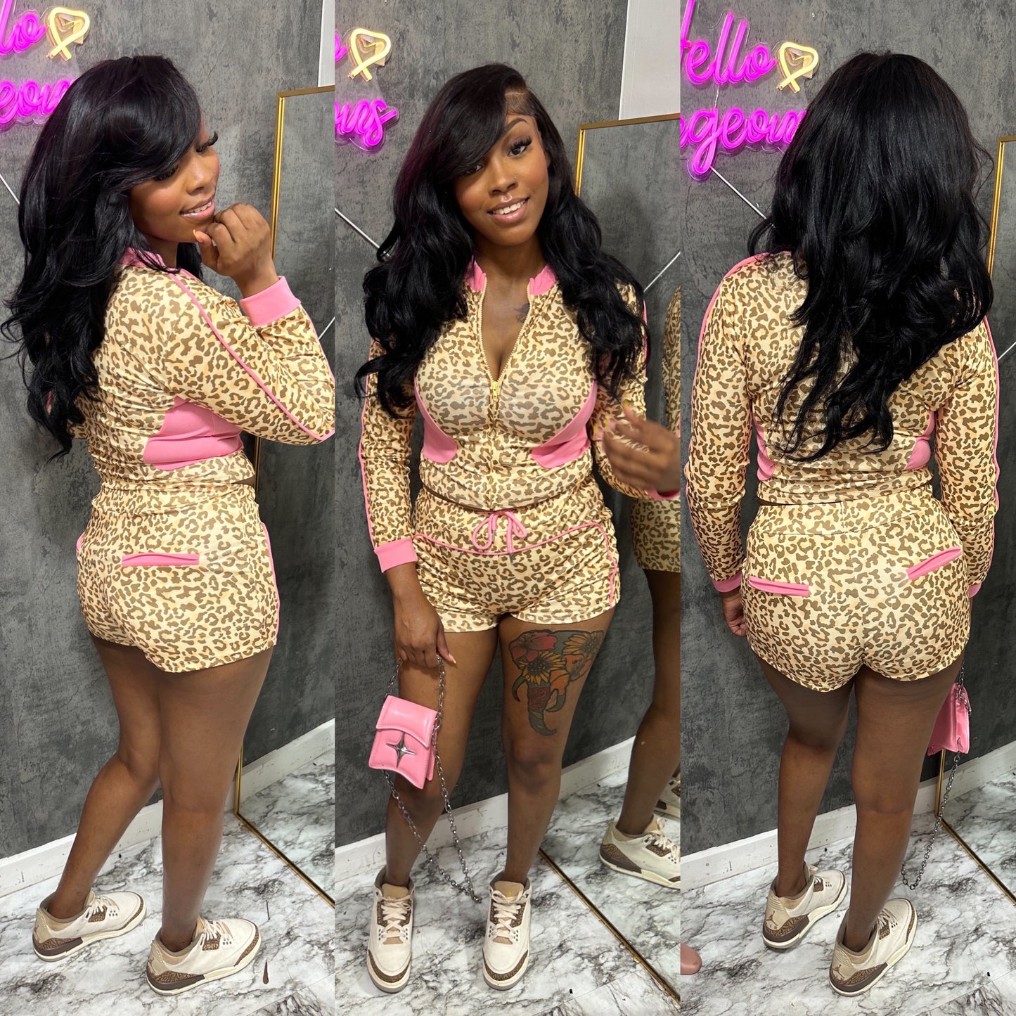 Wild One Pink Short Set