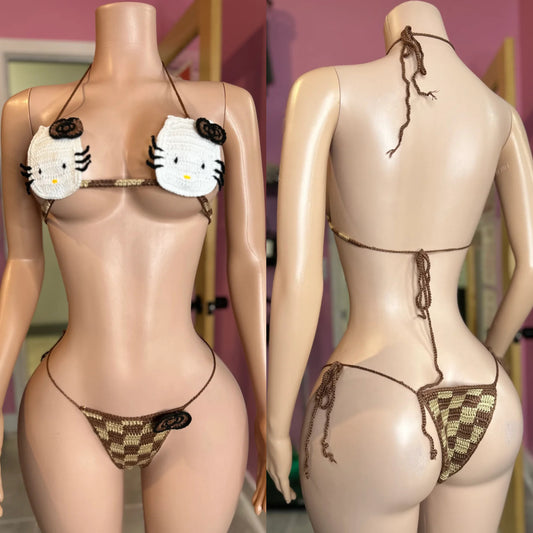 Brown Hello Kitty Swimsuit
