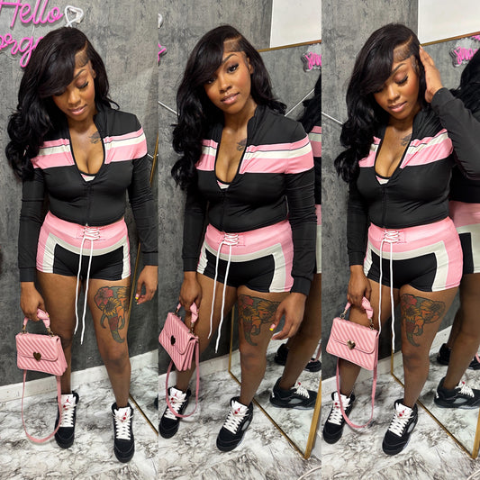 TrapDoll Black Short Set